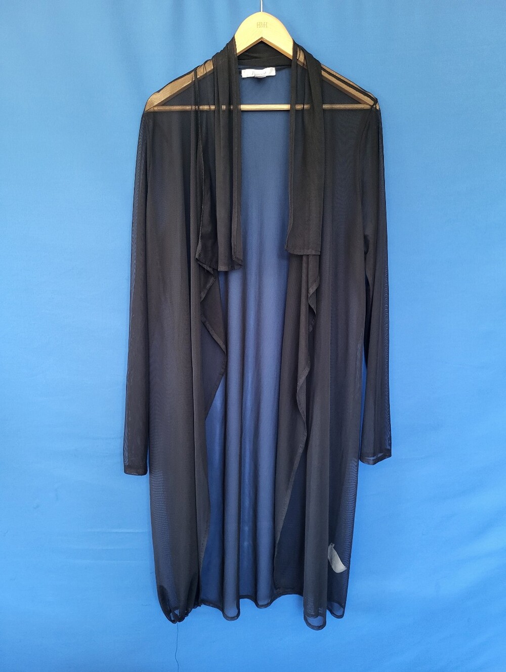 Revamped XL Black Sheer Duster Goth Witchy